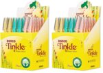 Close-up of Tinkle Women's Dermaplaning Razors, showing the single blade and ergonomic handle in a 36-count box.