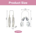 Two transparent silicone nose shaper clips, one double-headed and one single-headed, shown against a neutral background.